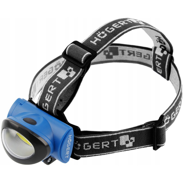 Фенер Hogert HT1E420, Пластмасов, 3W, LED, IP20, 160 lm, Син/Черен