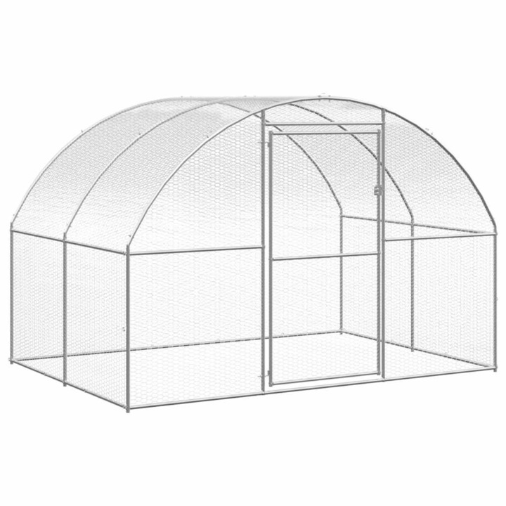 Voliera de pasari pentru exterior vidaXL, 3x2x2 m, otel galvanizat, 24.3 kg