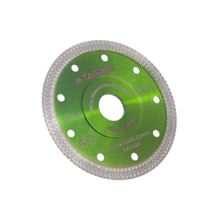 Disc diamantat, Tagred, 115mm pentru piatra, gresie, faianta si ceramica