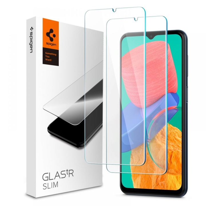 Стъклен протектор Spigen Alm Glas.TR, 2-Pack за Samsung Galaxy M23 5G / M33 5G, Прозрачен