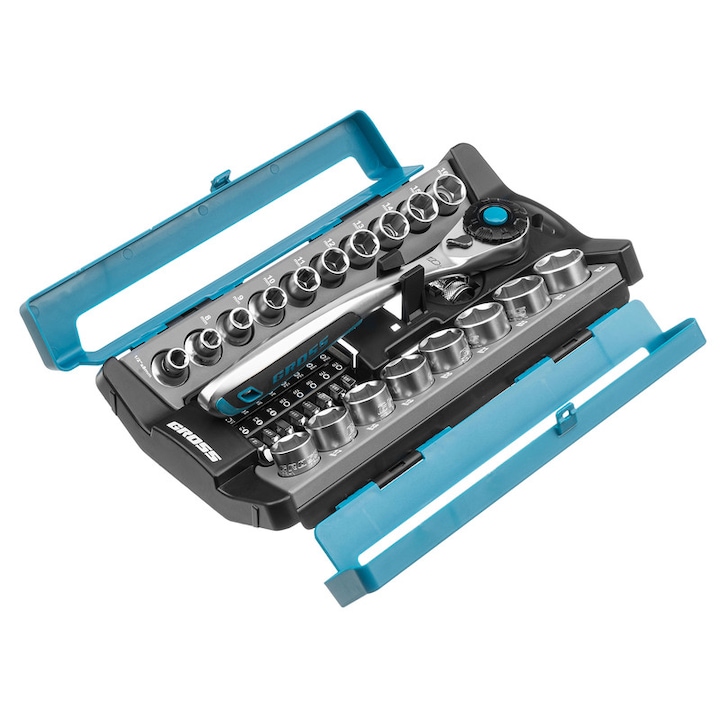 Set clichet 120 dinti,36 piese, 1/2", 3/8", CrV Gross