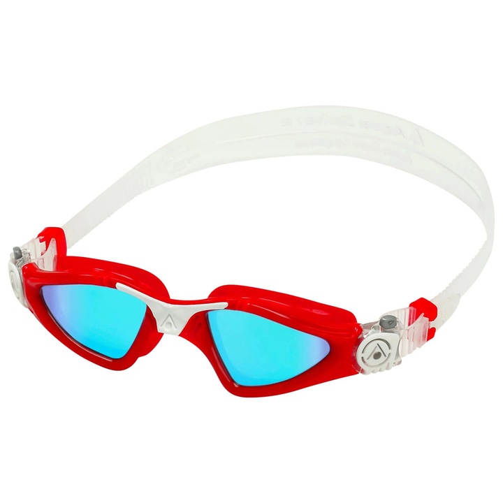 Ochelari inot unisex Aqua Sphere Kayenne Small, alb/rosu, oglinda lentila