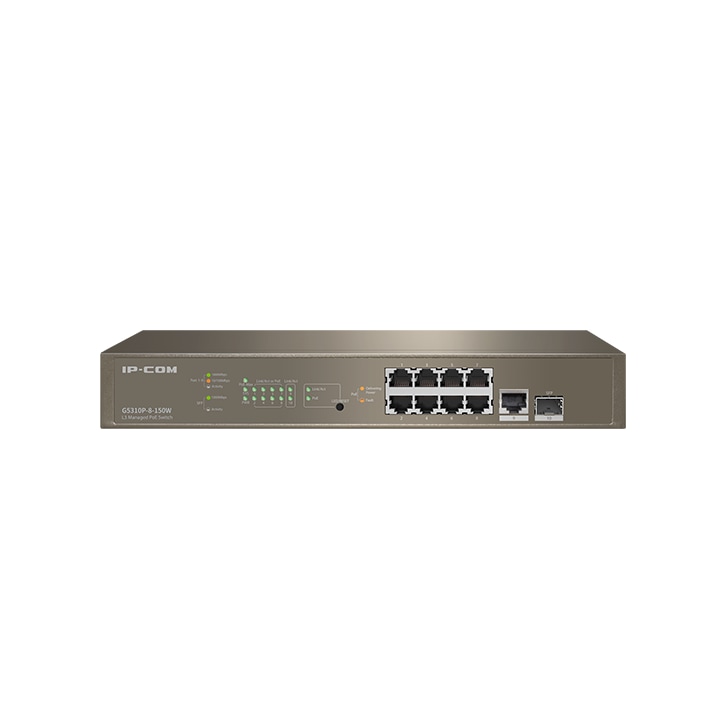 Kapcsoló IP-COM G5310P-8-150W, 8 port, 10/100/1000 Mbps