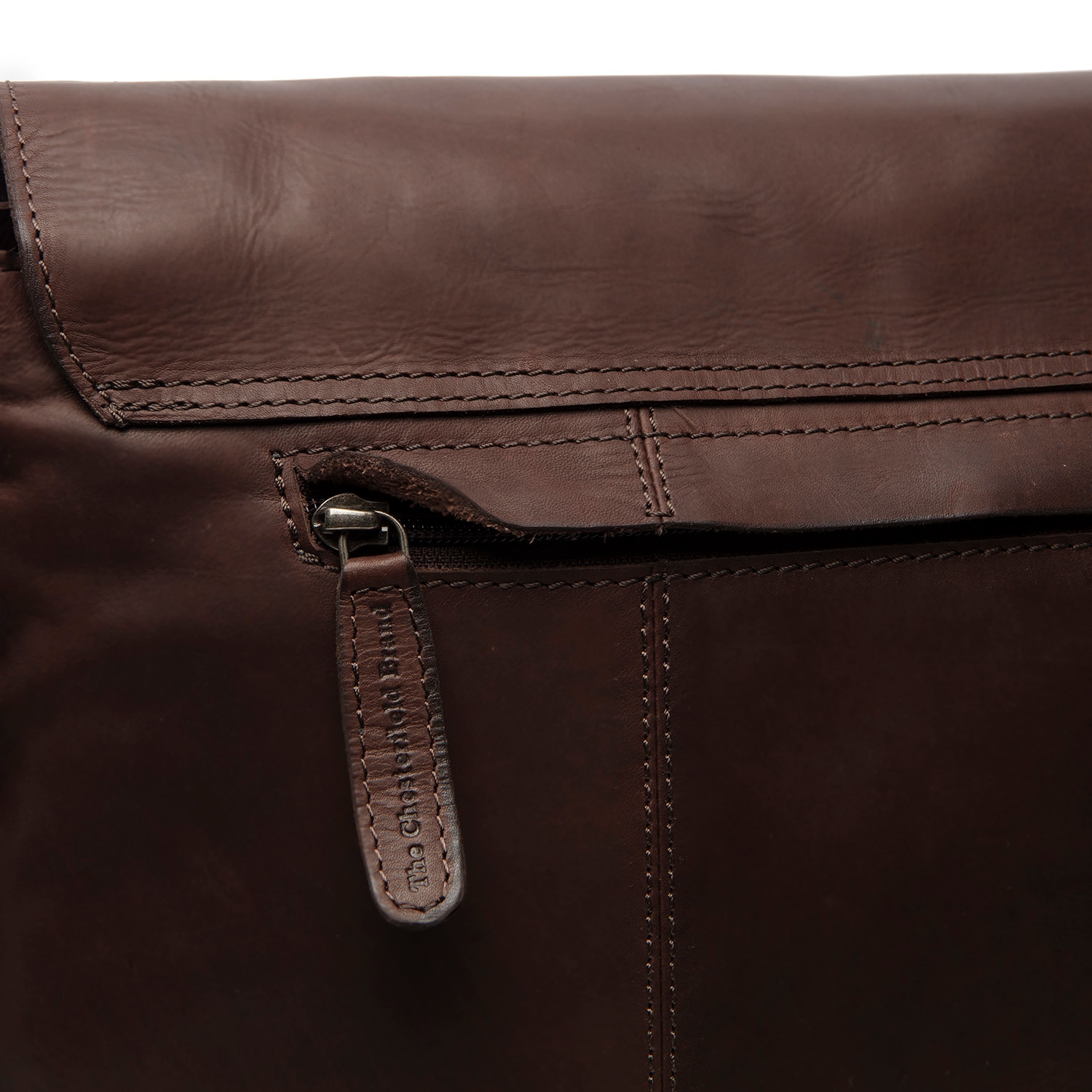 Geanta de laptop The Chesterfield Brand, din piele premium, Toledo, Maro inchis