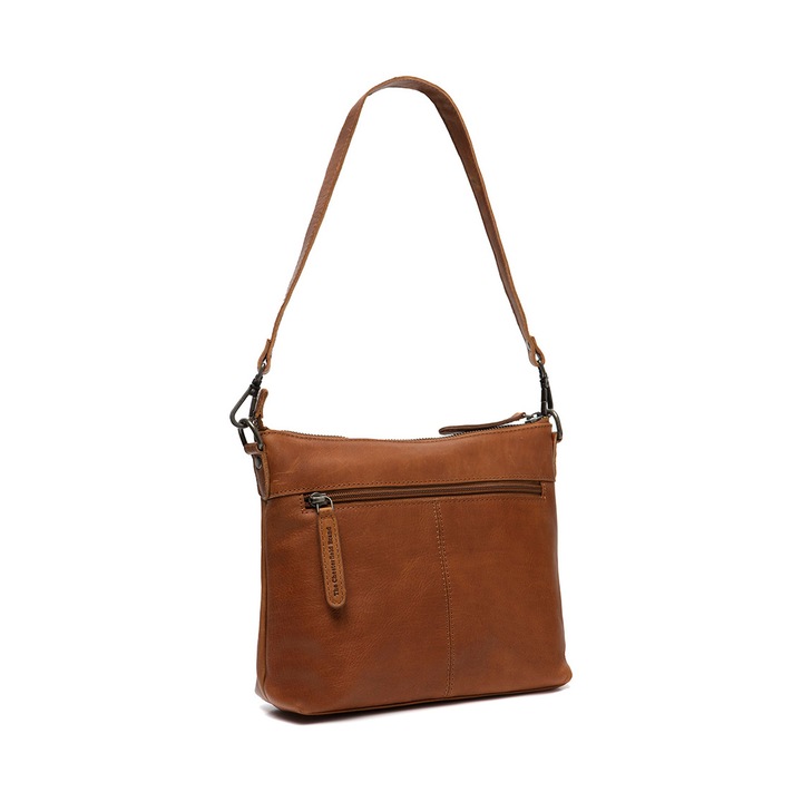 Geanta de dama din piele naturala, The Chesterfield Brand, Faro, de mana si umar, Maro coniac