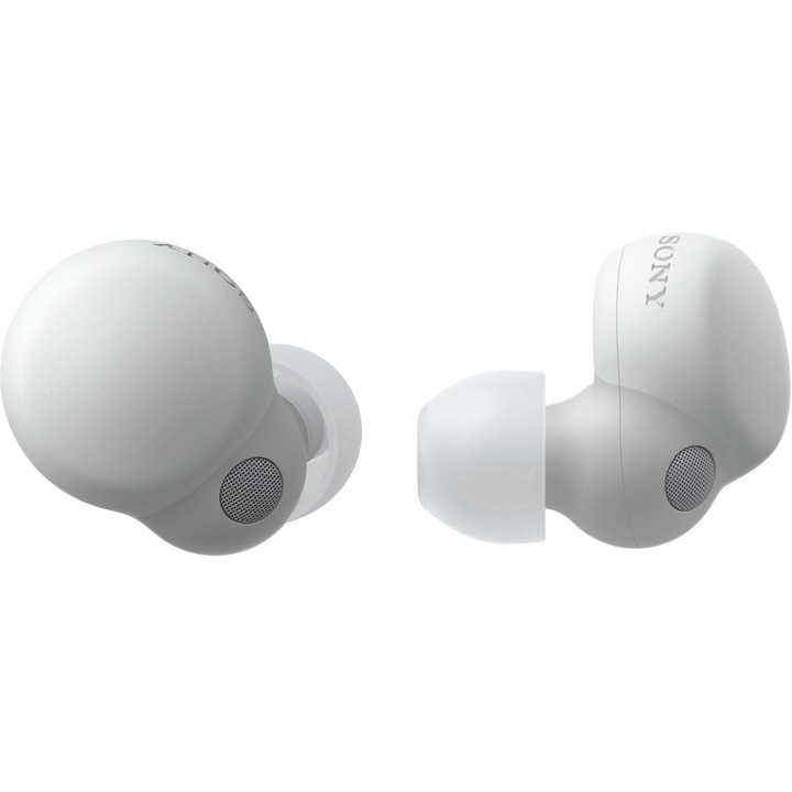 Слушалки In-Ear Sony LinkBuds S WF-LS900NW, True Wireless, Noise Cancelling, Bluetooth, Микрофон, Fast Pair, IPX4, Автономия до 20 часа, Бял