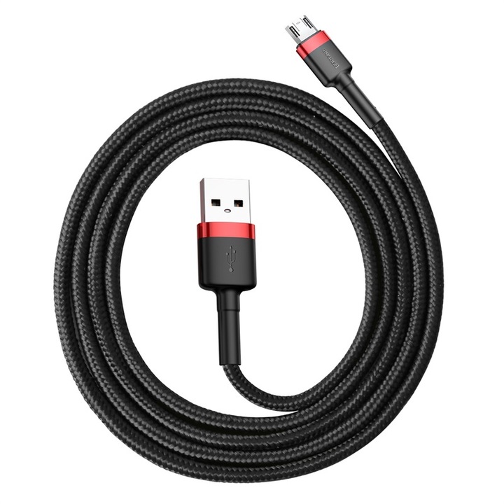 Cablu de incarcare, Baseus, USB Type-C, 2.4A, CAMKLF-B91, Negru