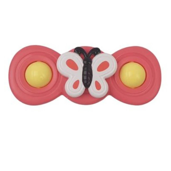 Spinner pentru Copii, Fluture, 2 Laturi, Silicon Roz