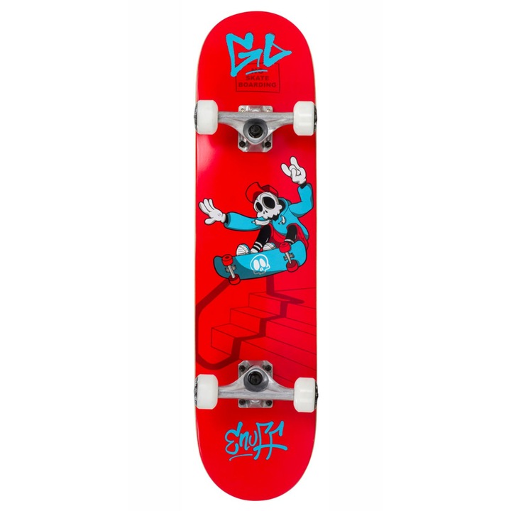 Skateboard pentru copii, Enuff, Skully Mini, 75x18.4 cm, Rosu