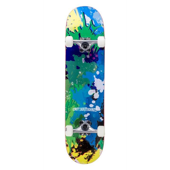 Skateboard, Enuff, Splat, Artar/Aluminiu, 80x19.7 cm, Verde/Albastru