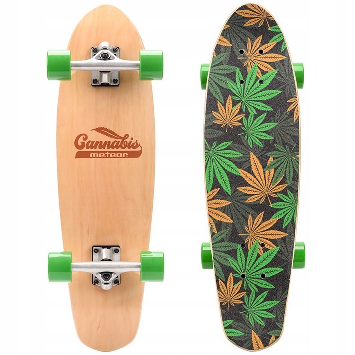 Skateboard Aloha, Meteor, Aluminiu/Lemn, ABEC-7, Multicolor