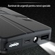 Starter auto portabil HouDeOS™, 20000 mAh, 12 V, 600 A, 3 moduri de lumina LED, Cablu USB, 14x6x2 cm, Negru
