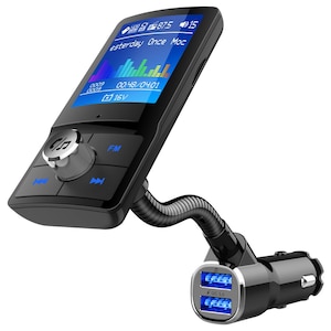 Modulator FM Bluetooth v4.2, ecran mare color LCD 1.8'' Quick Charge 3.0, car kit handsfree, Suport SIRI, MicroSD Mp3 Player, cablu Aux, microfon incorporat 1xUSB, BC43