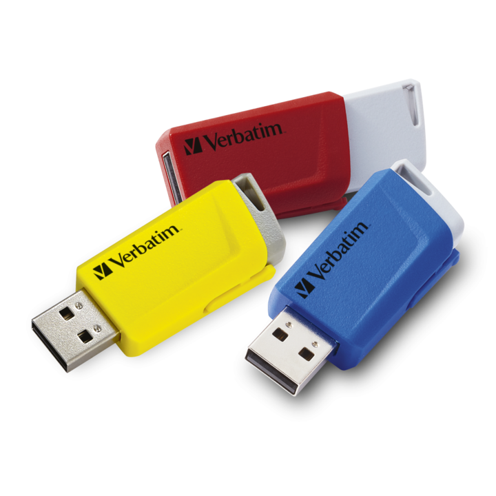 Set 3 memorii USB, VERBATIM, 3 x 16 GB, USB 3.2, 80/25MB/sec, Multicolor