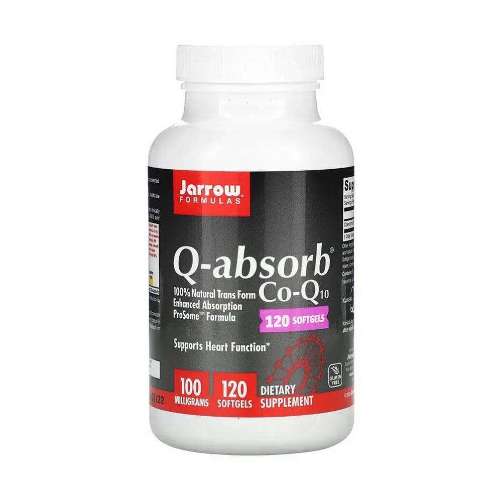 Qabsorb CoQ10, 100 mg, Jarrow Formulas, 120 softgels eMAG.ro