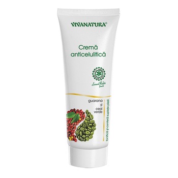 Crema anticelulitica cu guarana si ceai verde 250 ml, Vivanatura Crema anticelulitica cu guarana si ceai verde 250 ml, Vivanatura