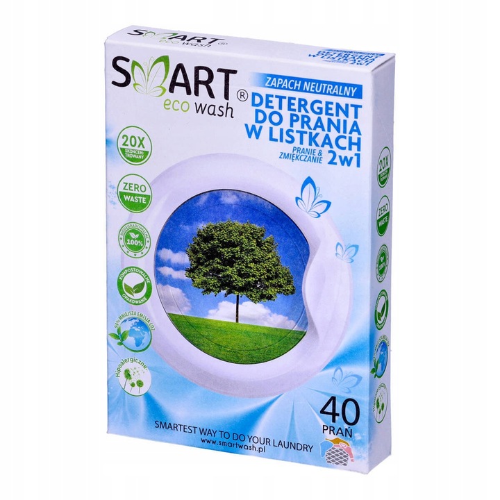 Detergent eco fasii, Smart Wash, fara parfum, 40 de spalari