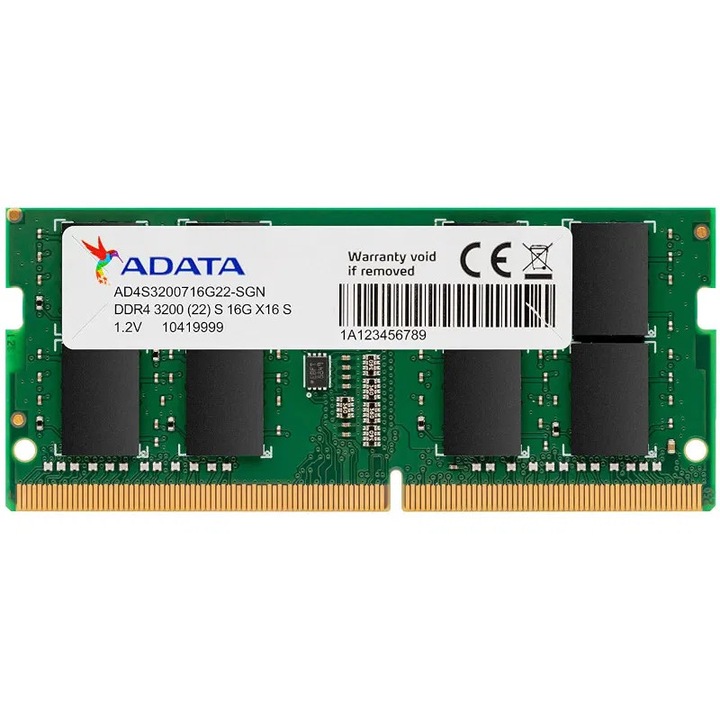 ADATA Premier DDR4 16GB 3200MHz SO-DIMM Notebook Memória (AD4S320016G22-BGN)