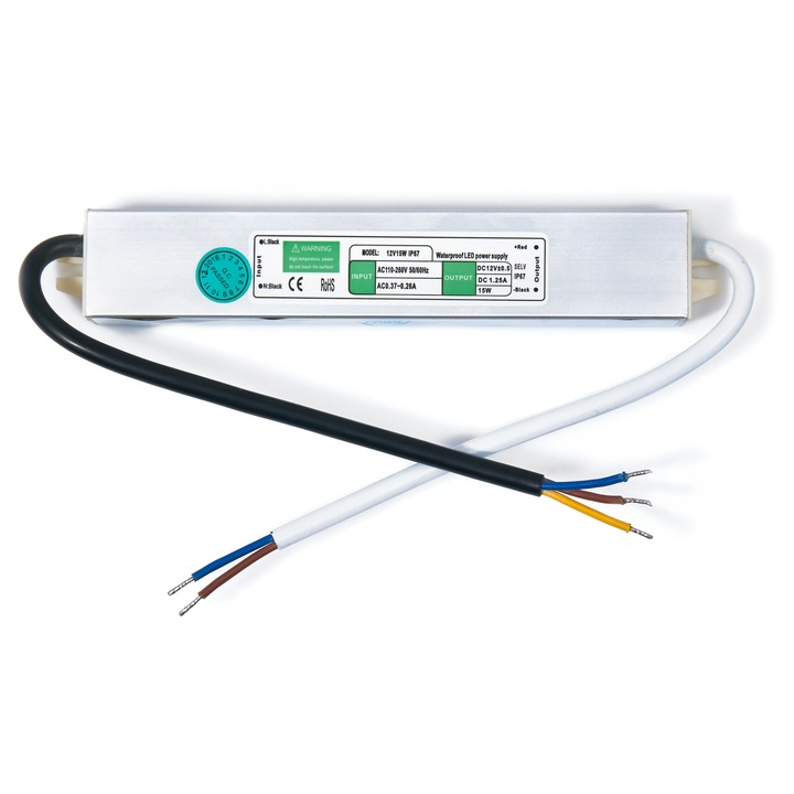 Модулно зарядно, 15W 12V 1.25A, IP67