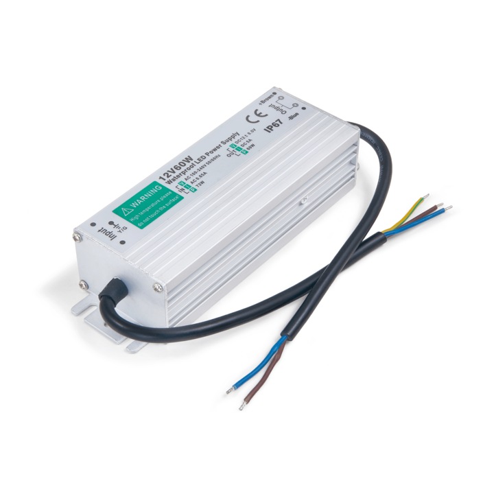 Sursa de alimentare modulara Koloreno, 60W, 12V, 5A, IP67
