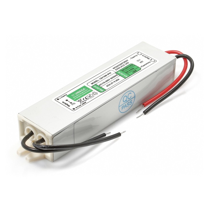 Koloreno moduláris tápegység, 10W, 12V, 0,83a, IP67, többszínű