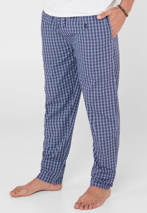 Pantaloni Pijama Barbati Lunga Poplin Carouri, 8977-90, 100% Bumbac, 2XL INTL, EL BÚHO NOCTURNO