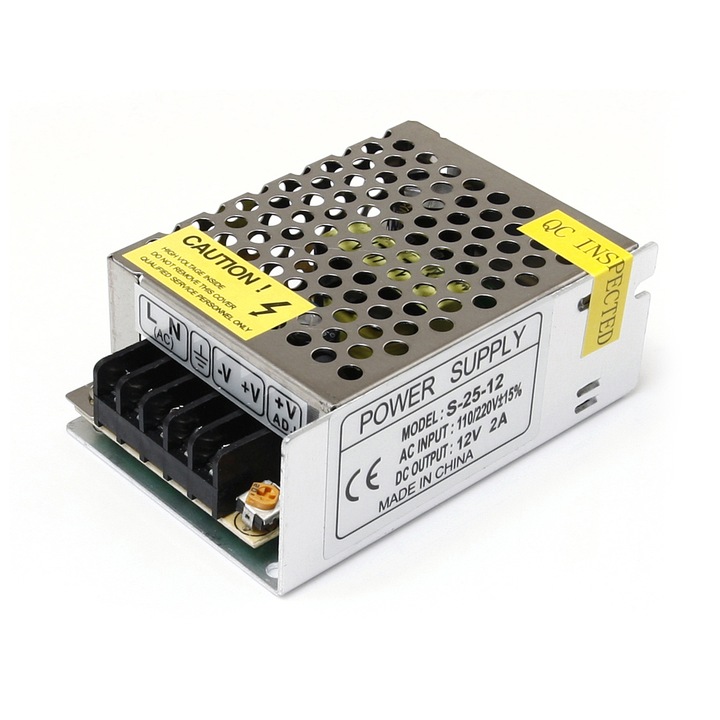 Sursa de alimentare modulara Koloreno, 25W, 12V, 2A, IP20, Multicolor