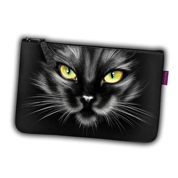 Geanta de cosmetice Nero Pocket, Bertoni, 24cm x 25 x 2 cm, negru