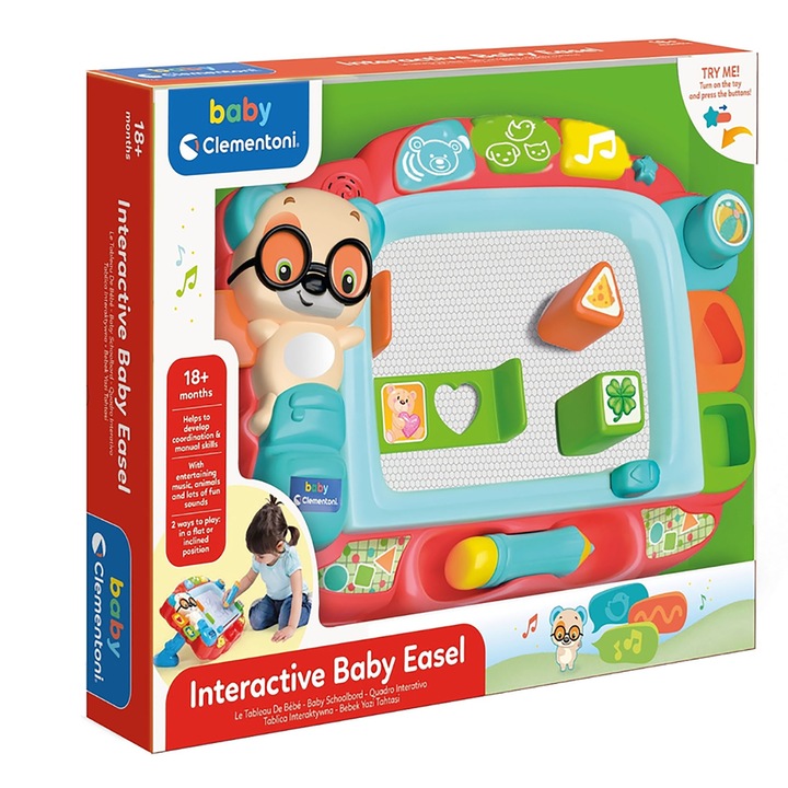 Интерактивна играчка Baby Clementoni - Магнитна дъска
