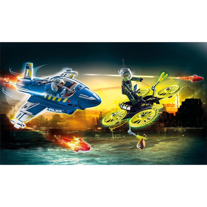 Playmobil City Action - Police, Police plane and drone thief