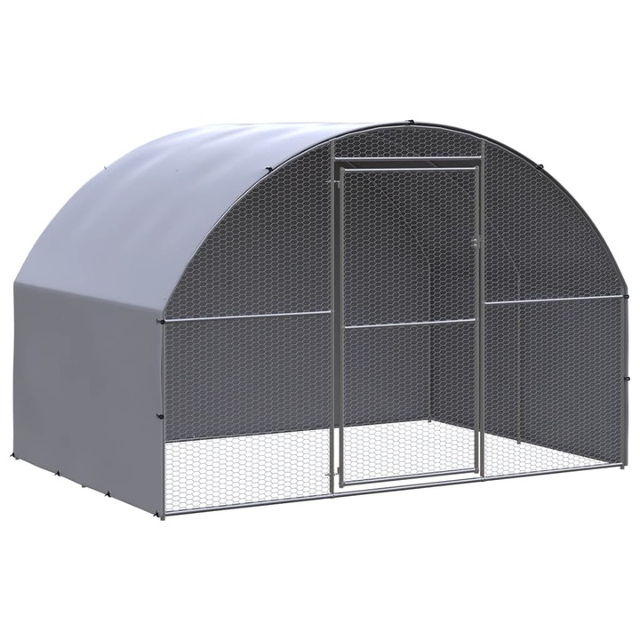 Voliera de pasari pentru exterior vidaXL, 3x2x2 m, otel galvanizat, 26.3 kg