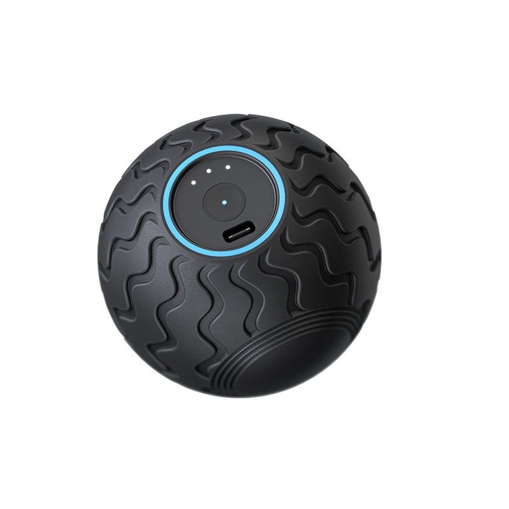 Therabody Wave Solo вибромасажна топка, Bluetooth, 3 нива на вибрация, включен кабел, черен