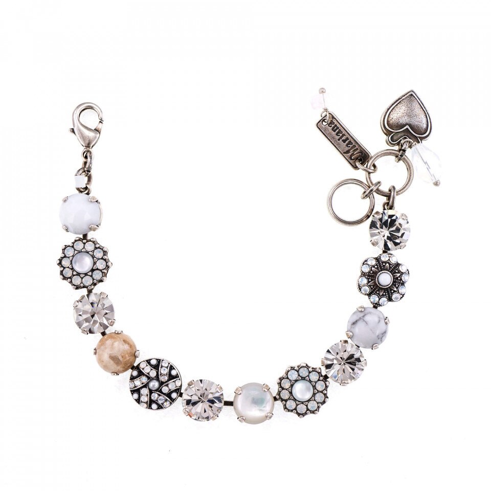 Bratara placata cu Argint 925, Cristale Swarovski, Forever by Roxannes - Mariana Jewellery, Alb 4259-M5087SP