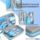 Set Ingrijire Bebelus, Contine 12 Accesorii, Termometru, Aspirator Nazal, Cap de Perie, Foarfece, Fara BPA, Potrivit Pentru Nou-nascuti, Copii Mici, Albastru