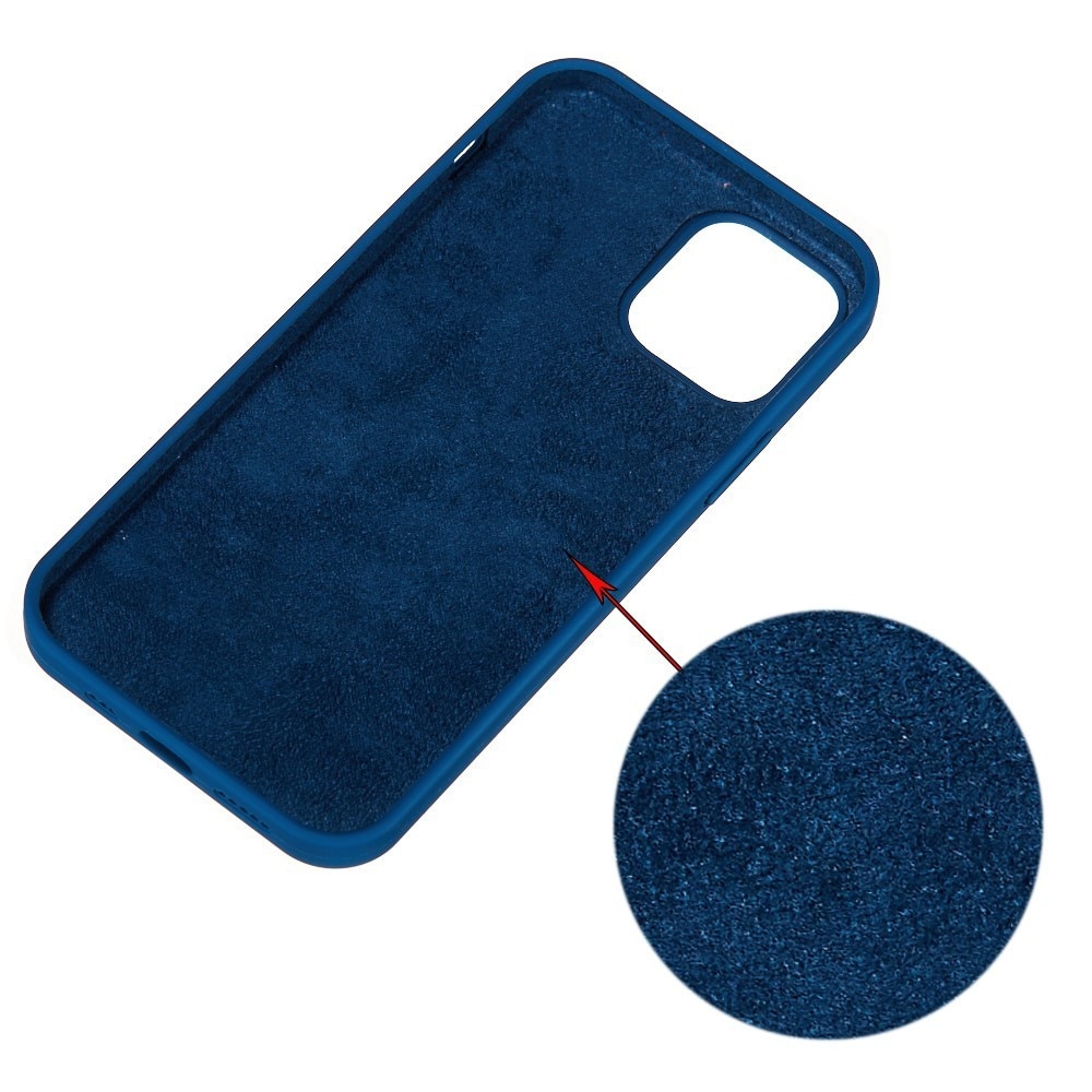 Husa protectie Flippy compatibila cu Apple iPhone 13 Liquid Silicone Albastru Inchis