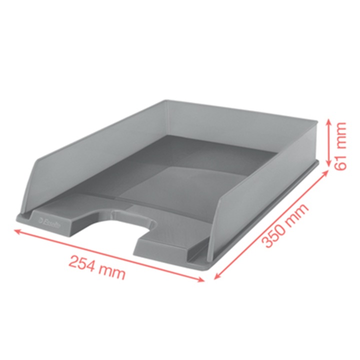 Tava de documente, Esselte, Plastic, Rosu