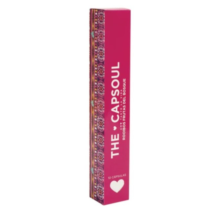 Ceai rooibos capsule The Cap Soul, Frutas del Bosque​​​​​​​, din plante si fructe de padure, aroma intensa, 100% ingrediente naturale, compatibile Nespresso, 10 capsule