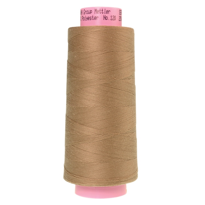 Ata de surfilat si cusut finete 120, con 2500 m, Mettler Seracor, culoare caramel