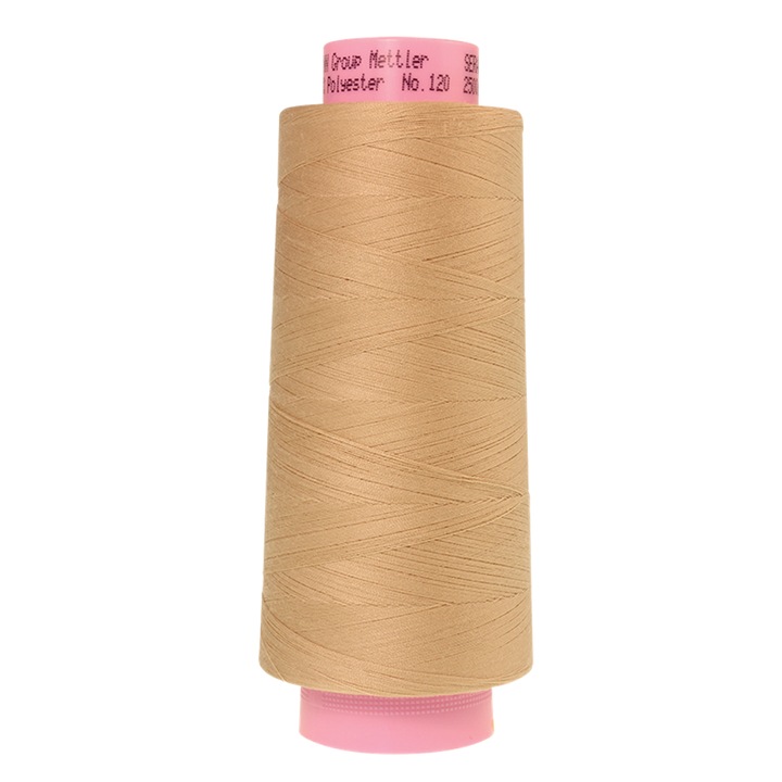 Ata de surfilat si cusut finete 120, con 2500 m, Mettler Seracor, culoare crem inchis