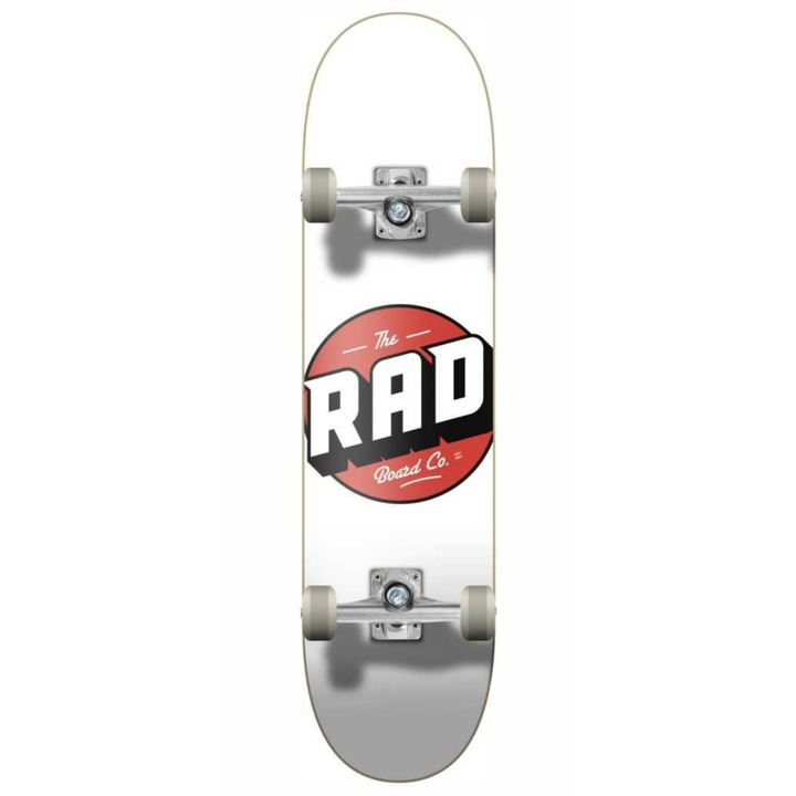Skateboard, RAD Board Co., Logo Progressive, Artar/Aluminiu, 81.3x20.3 cm, Alb