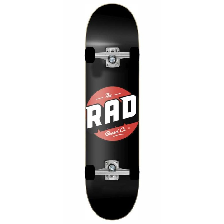 Skateboard, RAD Board Co., Logo Progressive, Artar/Aluminiu, 81.3x20.6 cm, Negru