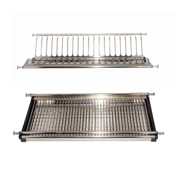 Scurgator vase inox 2 nivele si tavita, DENVER, FGV, pentru corp cu lungimea exterioara de 700 mm