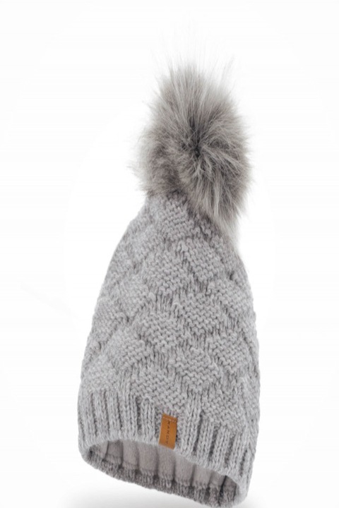 Palarie de iarna, pentru femei, Nandy, Gri deschis, NCD-18512-03-JSN-SZR
