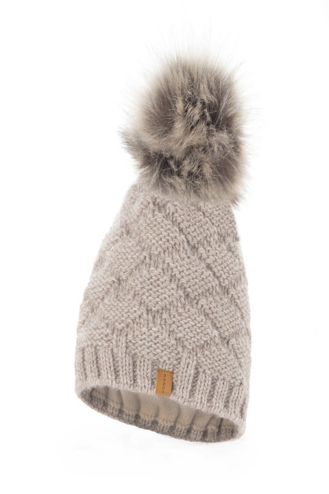 Palarie de iarna, pentru femei, Nandy, Bej, NCD-18512-04-BEZ