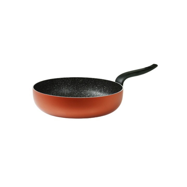 Serpenyő, FLONAL, Pietra gránit, extra mély serpenyő, 28 cm, 7,5 cm h, alumínium, narancs