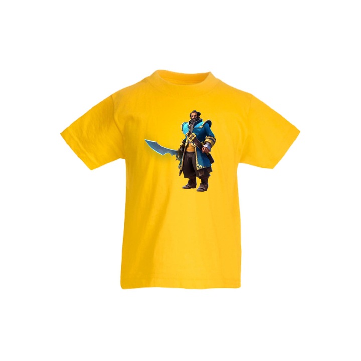 Детска Тениска DOTA 2 подарък геймър gamer gamer girl RPG MOBA Blizzard Steam Kunkka, Жълт