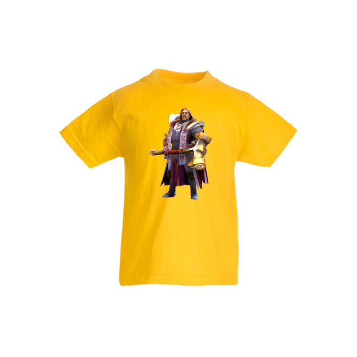 Детска Тениска DOTA 2 подарък геймър gamer gamer girl RPG MOBA Blizzard Steam Omniknight, Жълт
