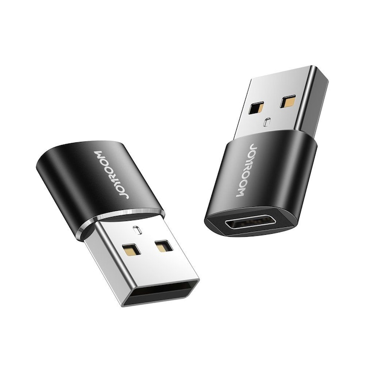 2 db Joyroom S-H152 adapterből álló készlet, USB-C csatlakozó - USB dugasz, fekete