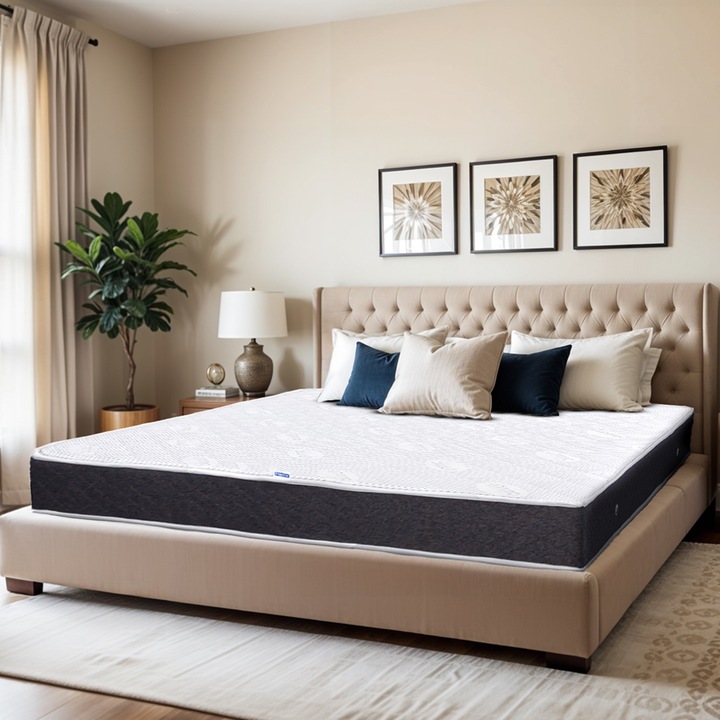 Saltea Ortopedica, Ortopedicus, Silver Ergomed, 190x120x28 cm, spuma cu memorie, arcuri bonell, cu ranforsare din spuma, ergonomica, anatomica, ventilare maxima, husa matlasata in doua straturi, fir cu ioni de argint, fermitate medie