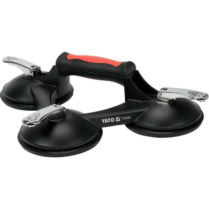 Ventuza tripla, Yato YT-37237, diametru 125 mm, capacitate incarcare 190 kg